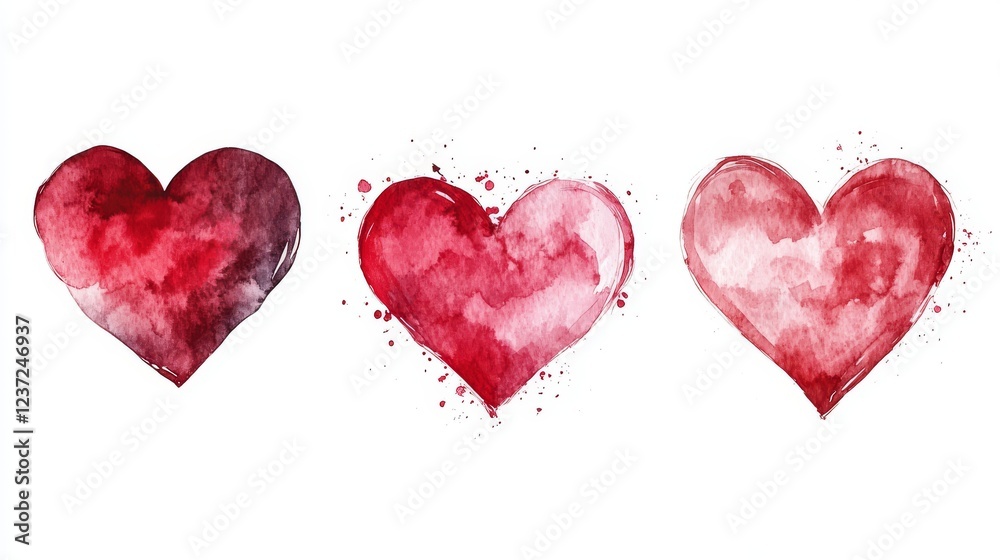 Hand-drawn valentine's day card set with calligraphy Hand-drawn valentine's day card set with calligraphy