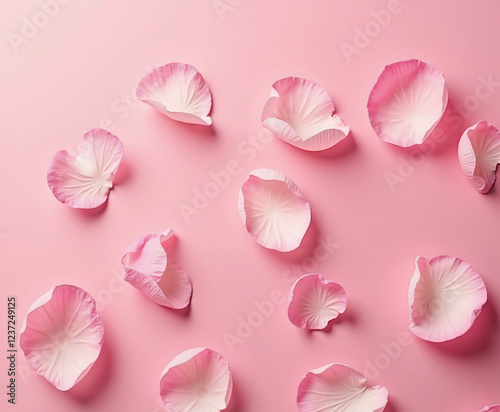 Wallpaper Mural Delicate pink petals falling studio background photography soft color palette close-up beauty in nature Torontodigital.ca