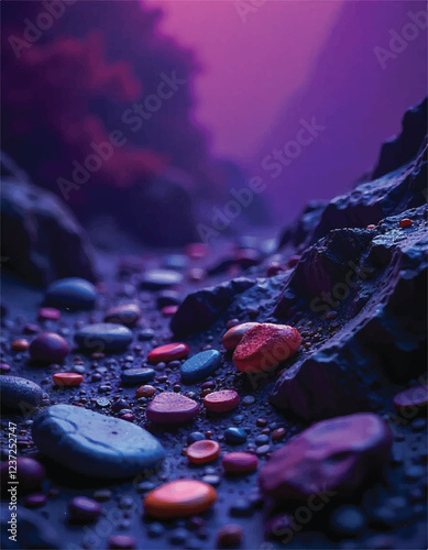 stones and water