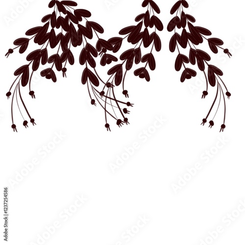 silhouette of a tree isolated on white background