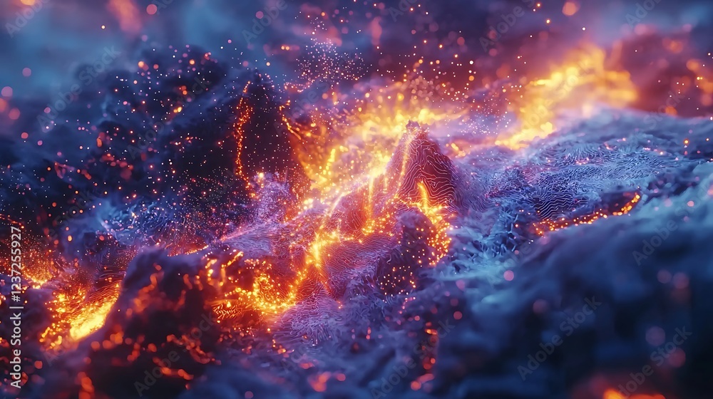 A hyper-realistic animation AI transforming abstract ideas into glowing, flowing visual masterpieces in real time.