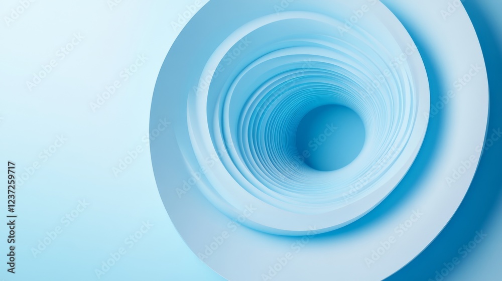 Abstract Light Blue Architectural Spiral Design Abstract Light Blue Architectural Spiral Design