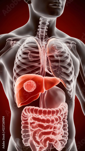 Liver Tumor: Medical 3D Rendering