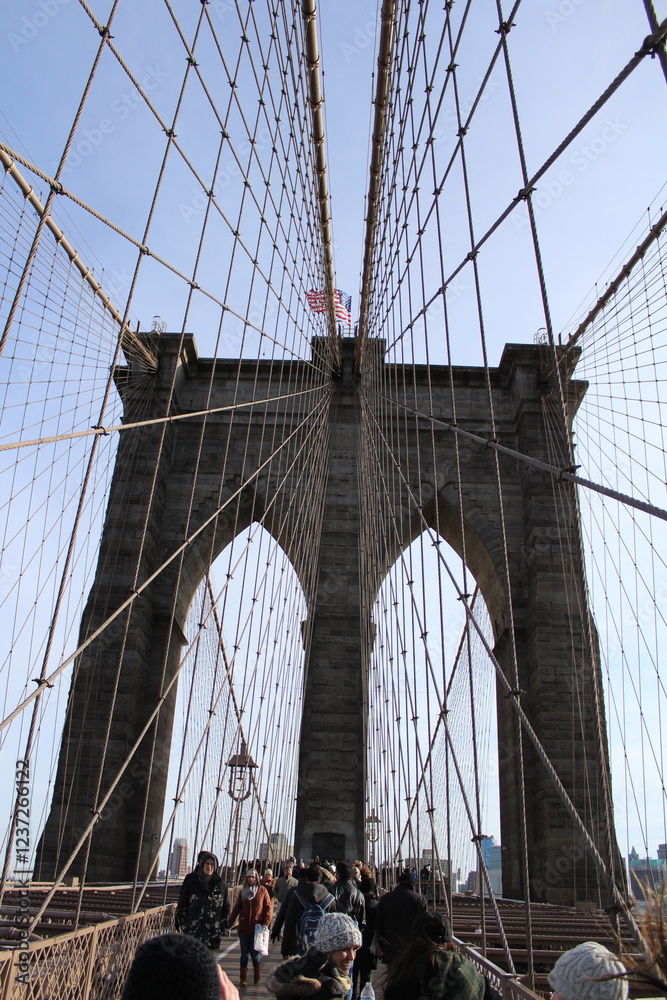 Fototapeta premium New York Brooklyn city bridge