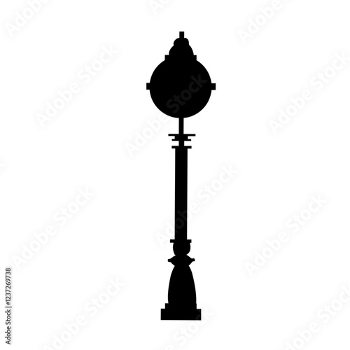 classic street lamp silhouette