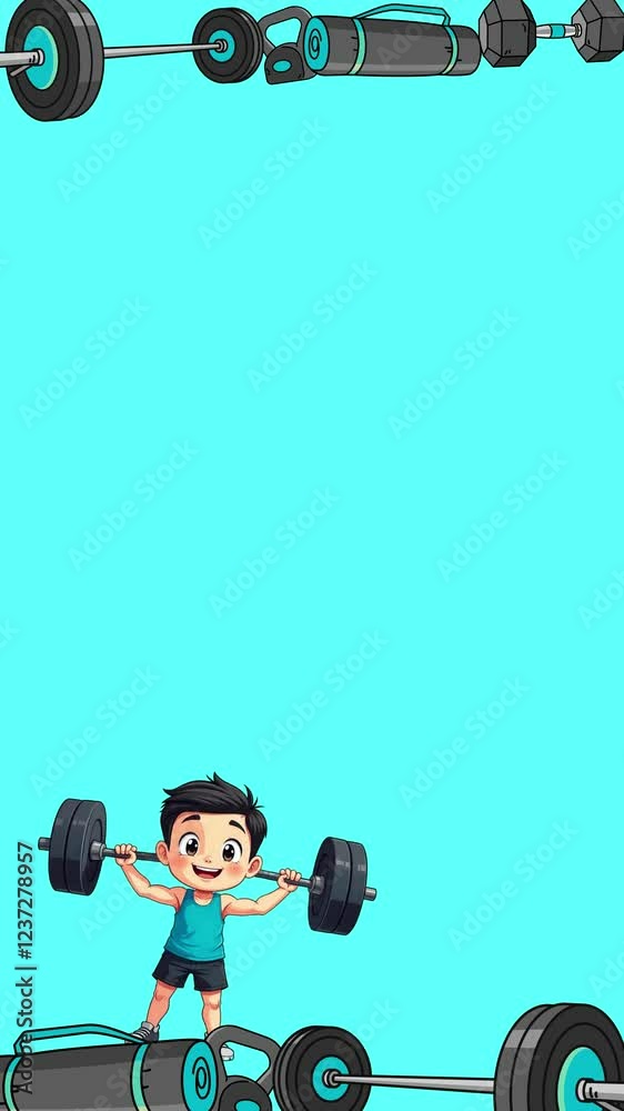 Gym equipment, 2d looping animation Gym equipment, 2d looping animation