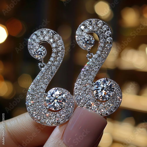 a pair of earrings 