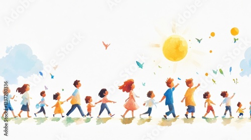 A stock illustration that represents the concept of Pediatric wellness 