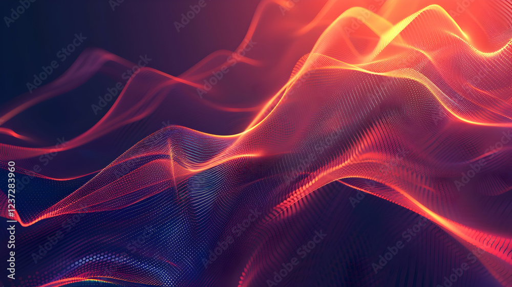 Abstract waves of light in vibrant colors creating a dynamic visual effect. Abstract waves of light in vibrant colors creating a dynamic visual effect.