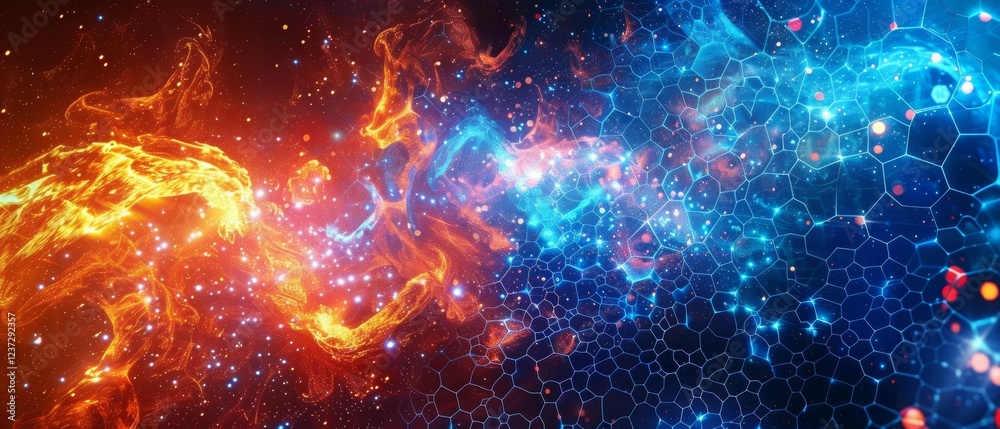Glowing Digital Firewall Representing Cybersecurity Protection in Technology Glowing Digital Firewall Representing Cybersecurity Protection in Technology