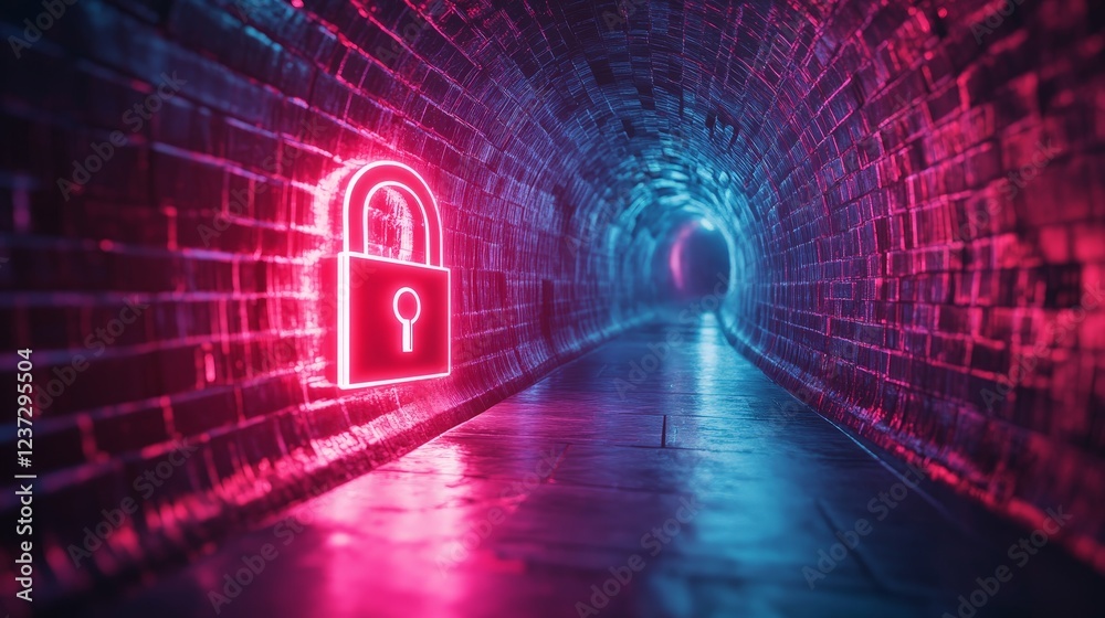 A futuristic glowing lock symbolizing cybersecurity, digital protection, and data privacy. Perfect for illustrating online safety, encryption, and technology security concepts. A futuristic glowing lock symbolizing cybersecurity, digital protection, and data privacy. Perfect for illustrating online safety, encryption, and technology security concepts.