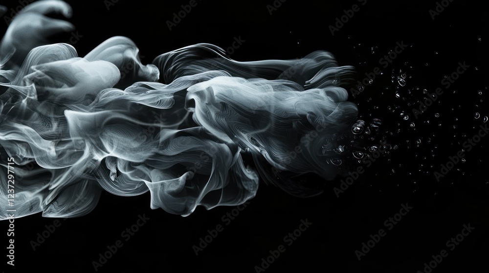 Fototapeta premium Abstract Swirling Smoke and Glimmering Particles