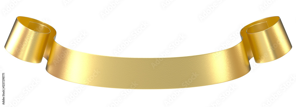 Golden Scroll Banner with Copy Space Elegant 3D Render of a Luxurious Gold Ribbon Golden Scroll Banner with Copy Space Elegant 3D Render of a Luxurious Gold Ribbon