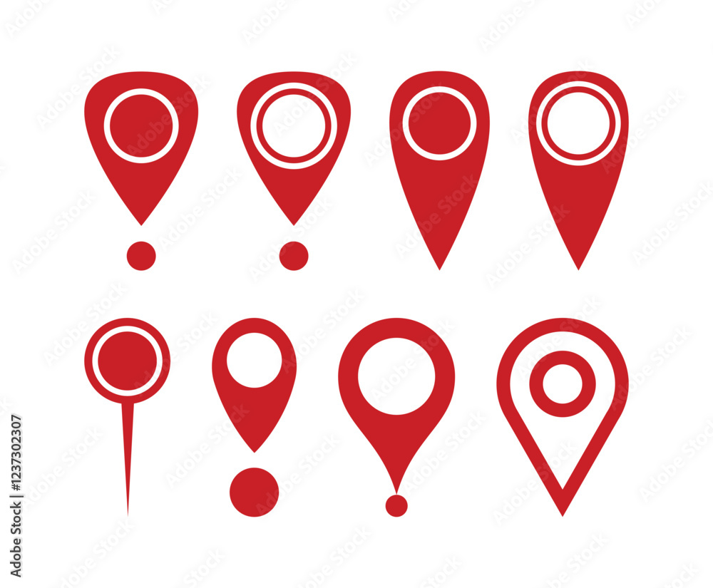 Location map pin icons set. Modern map marker collection. Pinpoint. Location pin icon. Map pin place marker. Map marker pointer icon. GPS location symbol. Flat style vector. destination Location map pin icons set. Modern map marker collection. Pinpoint. Location pin icon. Map pin place marker. Map marker pointer icon. GPS location symbol. Flat style vector. destination