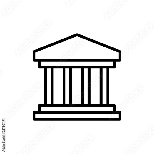 Bank icon vector. Bank sign and symbol, museum, university