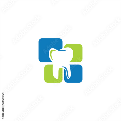 dental logo vector illustration, Dental clinic logo, vector and abstract tooth symbol icon, Tooth icon, vector illustration on white background