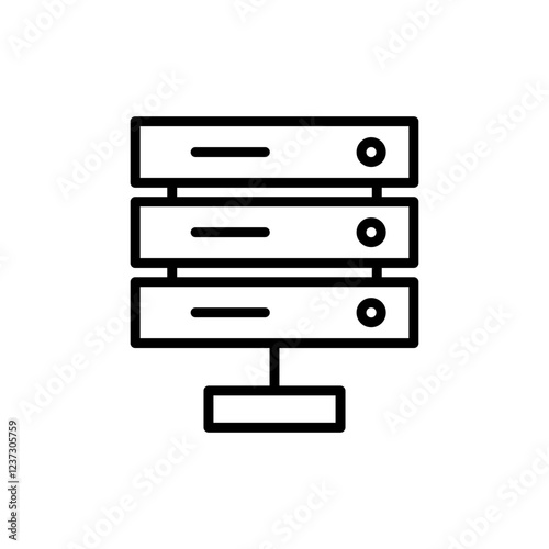 Database icon vector. database sign and symbol