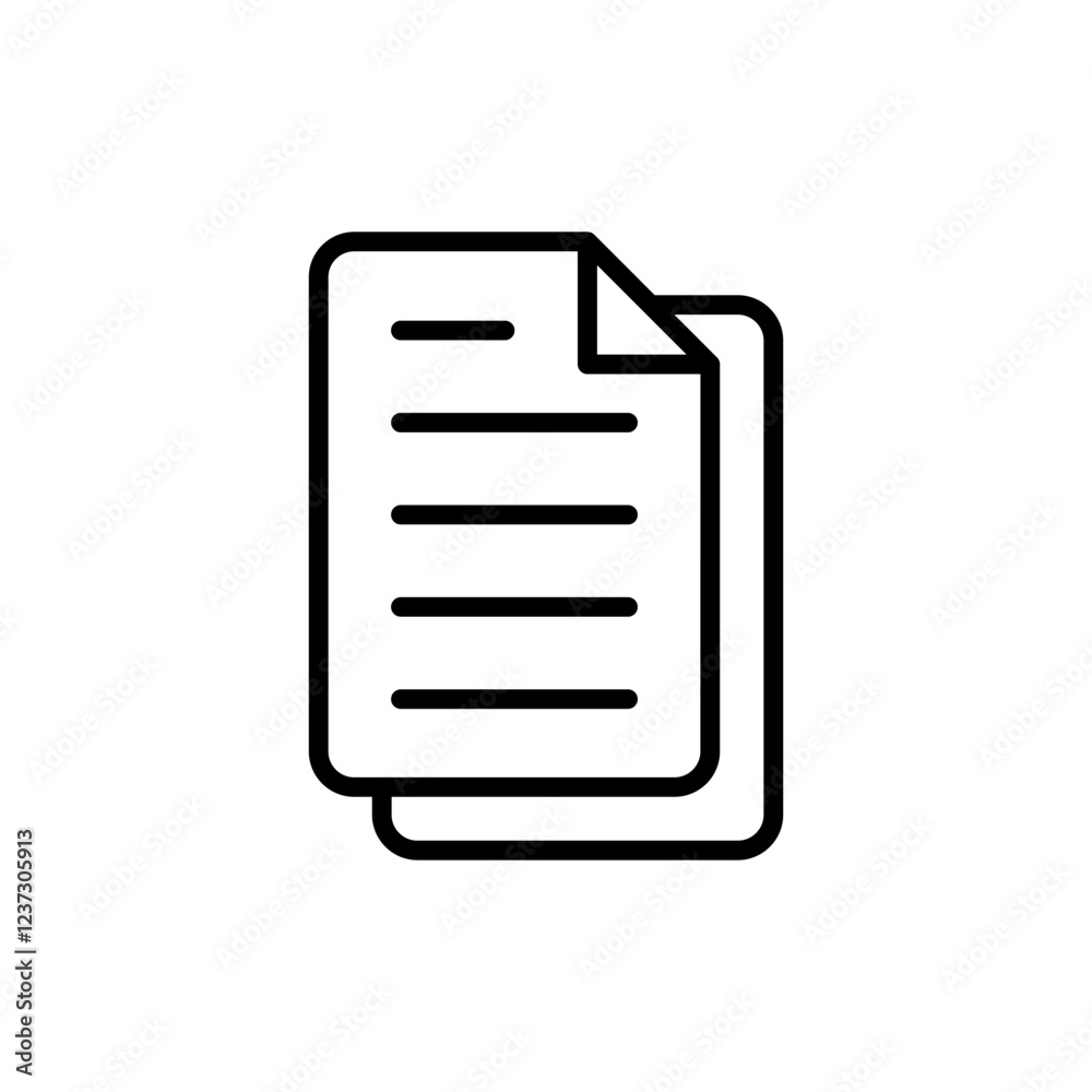 Document icon vector. Paper sign and symbol. File Icon Document icon vector. Paper sign and symbol. File Icon