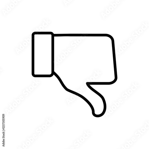 Dislike icon vector. dislike sign and symbol. Hand with thumb down