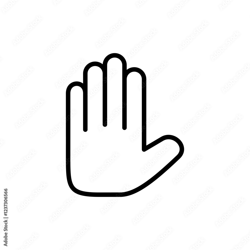 Hand icon vector. hand sign and symbol. palm Hand icon vector. hand sign and symbol. palm