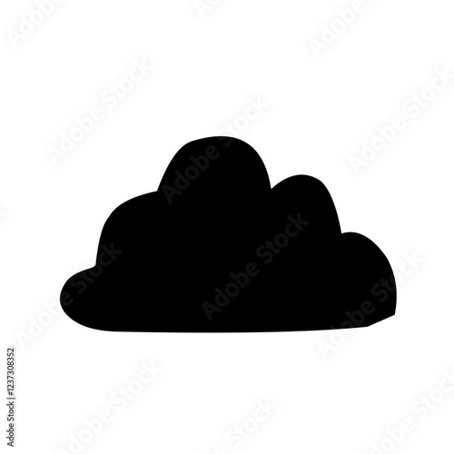 Clouds silhouettes Vector set