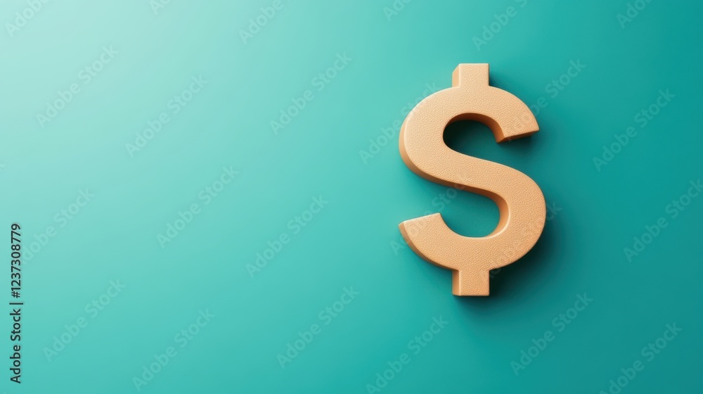 A stylish dollar sign symbol on a teal background, representing finance, investment, and money management concepts. A stylish dollar sign symbol on a teal background, representing finance, investment, and money management concepts.