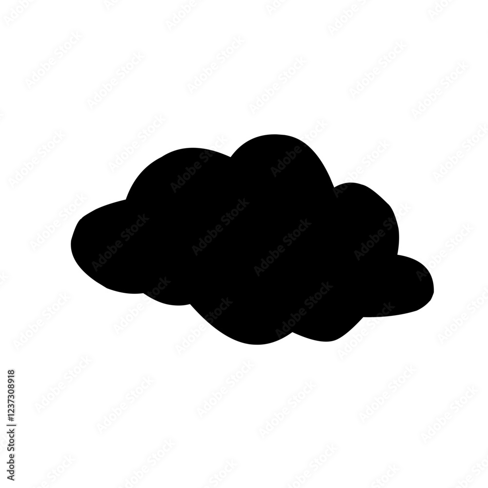 Clouds silhouettes Vector set Clouds silhouettes Vector set
