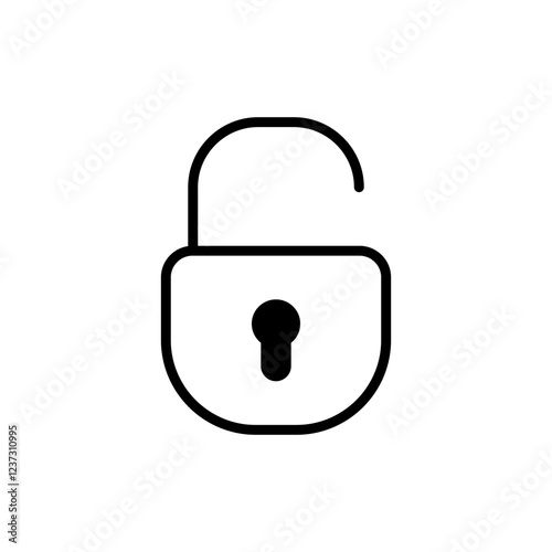Unlock icon vector. Unlock sign and symbol. unlocked padlock icon