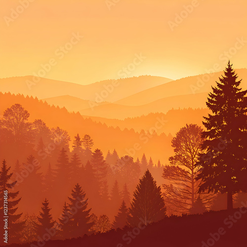 sunset in the mountains , sunrise in the mountains