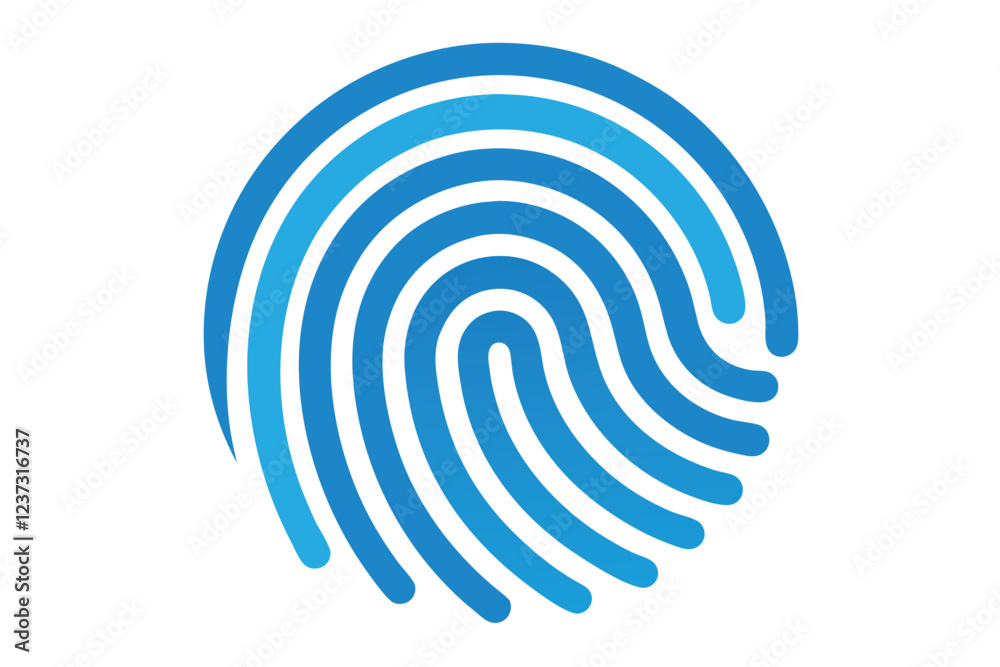 Digital fingerprint vector art illustration Digital fingerprint vector art illustration
