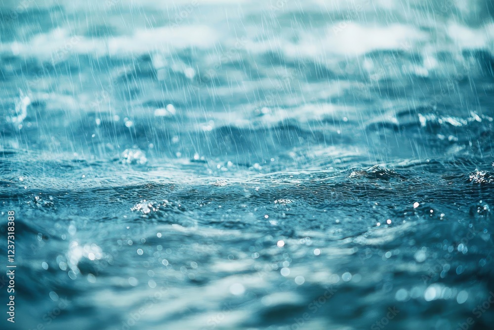 Heavy rain on the sea, lightning storm on the sea. Heavy rain on the sea, lightning storm on the sea.