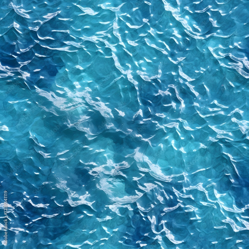 Obraz premium Textured Blue Water Surface Pattern