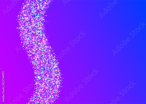 Carnival Sparkle. Blue Laser Paper. Digital Design. Light Isolated Template. Iridescent Glitter. Glare Texture. Cristal Ribbon. Party Tinsel. Pink Carnival Sparkle