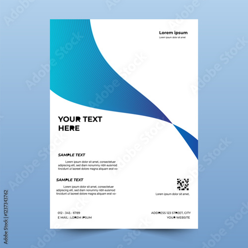 Flyer template abstract design. minimalist flyer, template design. A4 size