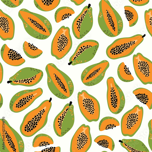 Modern abstract vector design with seamless Fruits pattern and unique textures, ideal for fabric, stationery, and home decor.