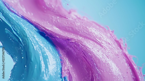 Abstract paint splash, vibrant colors, studio shot, possible use in design, advertising. photo