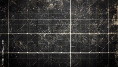 Scratched Dark Gridded Surface Texture
