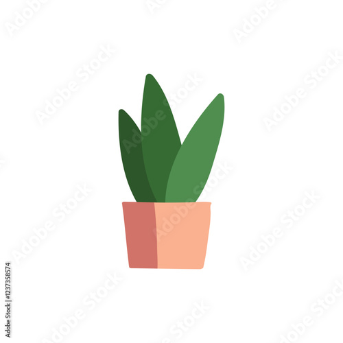 Houseplants set. Indoor plants growing in pots. Green leaf foliage, greenery. Natural home and office decoration in planters, flowerpots. Flat vector illustration isolated on white background
