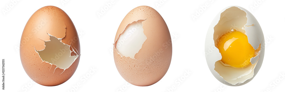 Broken Egg Shells on White Isolated on transparent background Broken Egg Shells on White Isolated on transparent background
