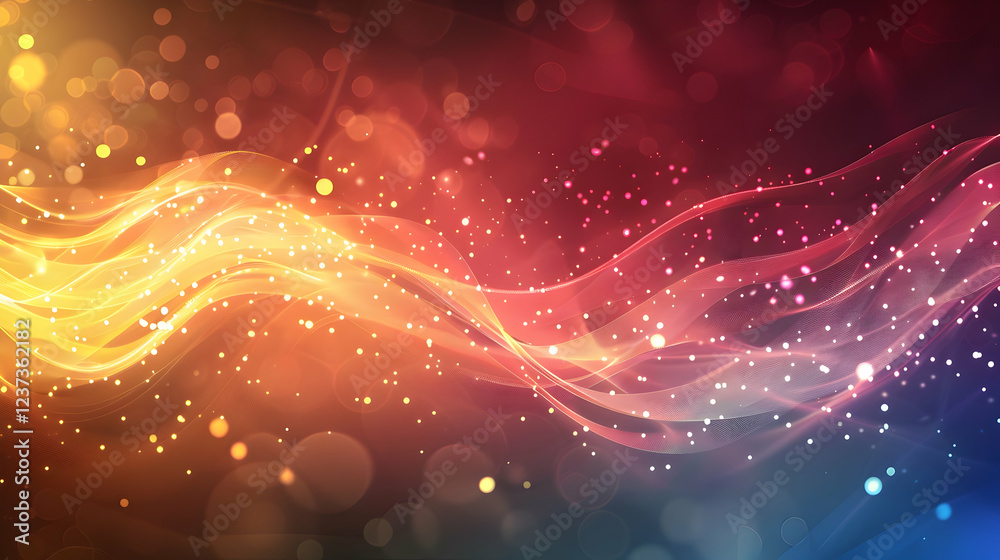 Abstract waves of color and light creating a vibrant, dynamic background. Abstract waves of color and light creating a vibrant, dynamic background.