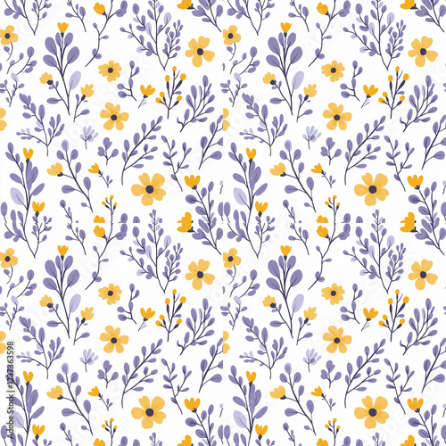 Seamless watercolor floral pattern. botanical seamless.