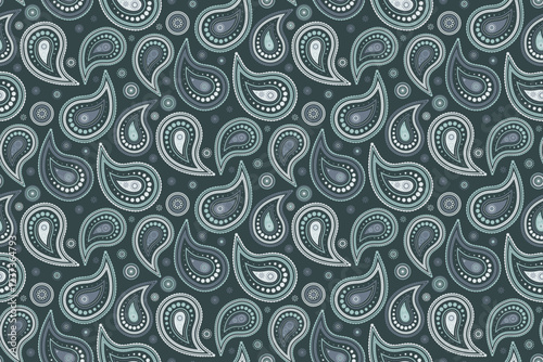 Greeting card texture, textile picture. Festival elegance at mandala vector. Intricacy delicate by design dress.