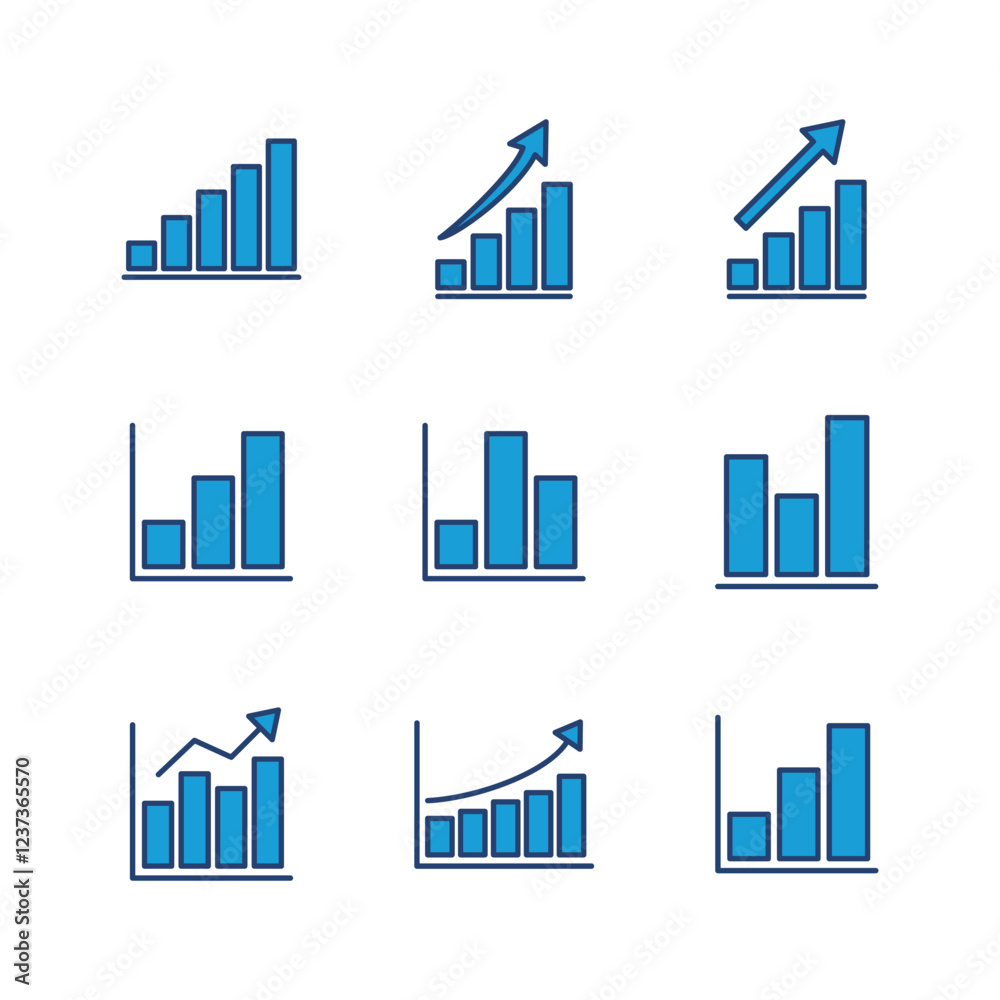Growing graph Icon set. Chart icon. diagram icon Growing graph Icon set. Chart icon. diagram icon