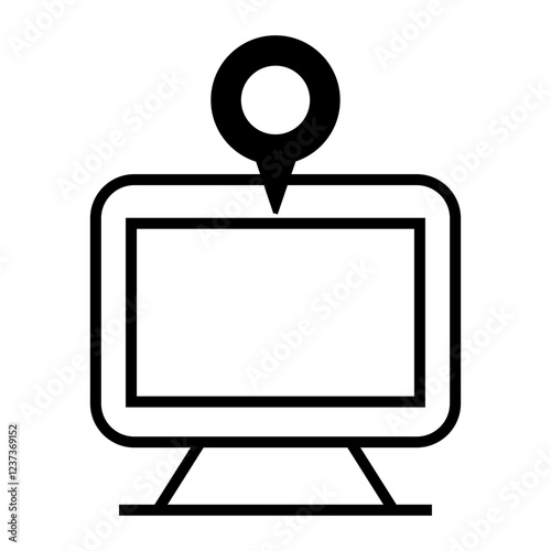 computer with map pointer