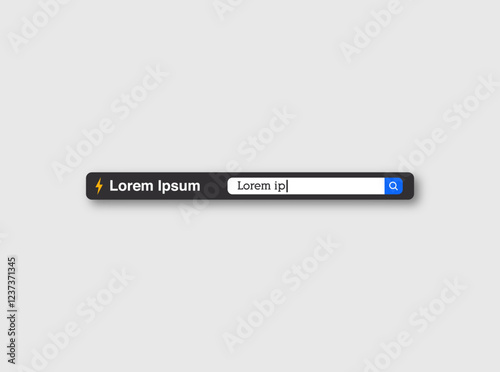 Vector design of quick search bar with seal icon
