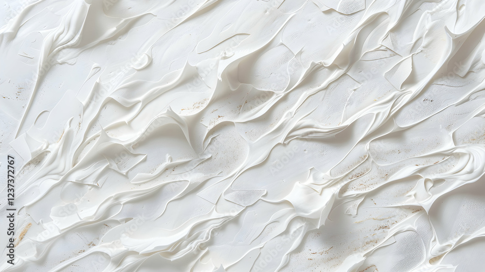 Obraz premium Abstract texture of white, flowing material creating a dynamic visual surface.