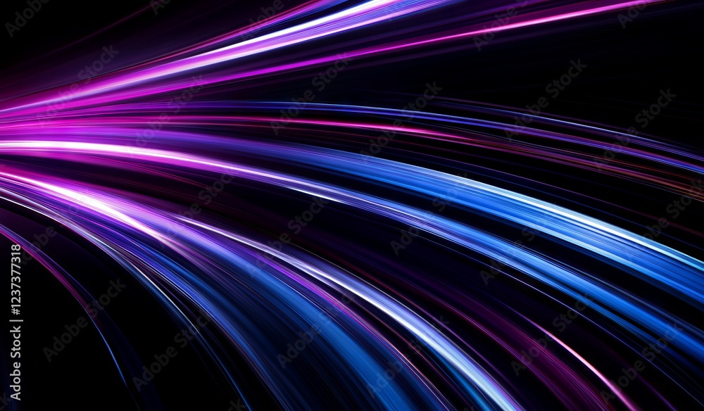 Abstract Purple and Blue Light Streaks with Speed Motion Blur Effect - AI generated illustration Abstract Purple and Blue Light Streaks with Speed Motion Blur Effect - AI generated illustration