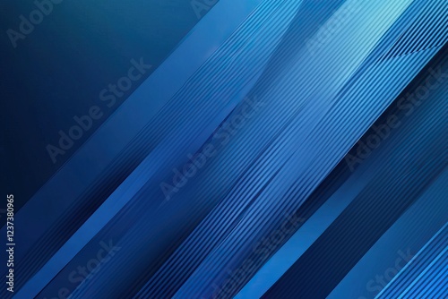 Blue Gradient Background with Diagonal Lines and Geometric Shapes. AI generated illustration