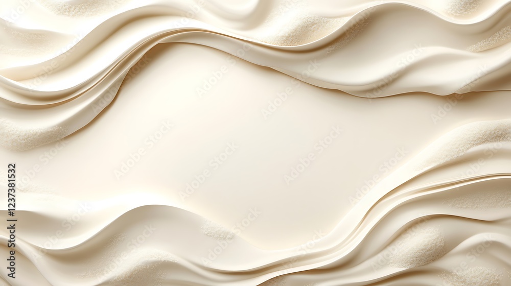 Obraz premium Creamy waves with textured sugar accents