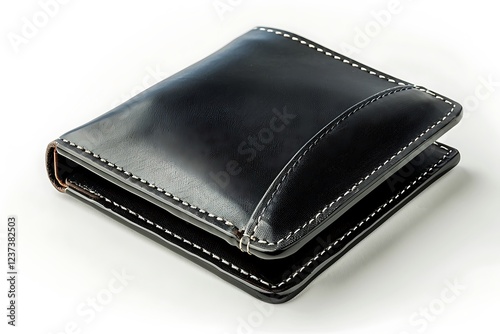 Black wallet isolated on white background